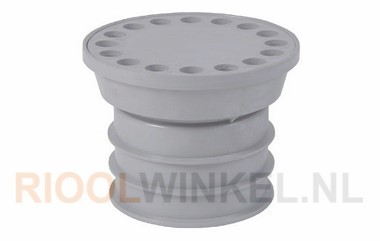 PVC BALKONAFVOERSET 80MM ABS ROOSTER VLAK