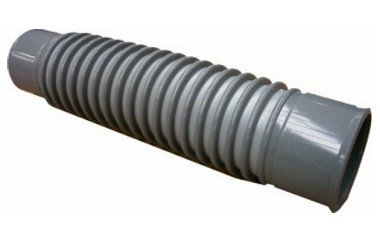 PVC FLEXIBELE BOCHT 32 mm x 0-45gr. x L=206mm Grijs