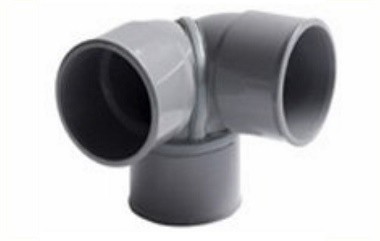 PVC DUBBELE HOEK BOCHT 110mm x 87gr 3xLV