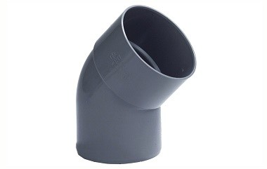 PVC BOCHT 125mm 45gr 1xLV