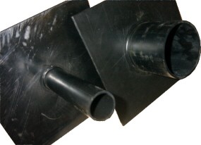 HDPE WAND DOORVOER 400 x L=300mm 2xSPIE PL=60x60cm