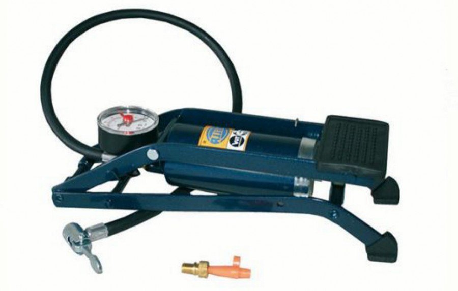 VOETPOMP MET MANOMETER (T.B.V. AFSLUITBLAAS)