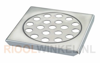 ROOSTER 223/2070/ 402 RVS - L180xB180xH15mm