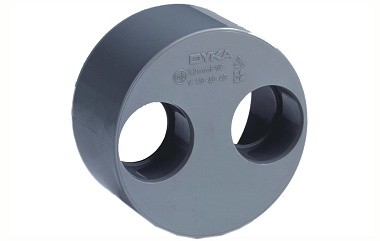 PVC VERLOOPRING 110 x 40 x 40 mm LIJM ( SPIE / 2xMOF )