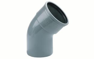 PVC BOCHT 200mm 45gr 1xMV SN4