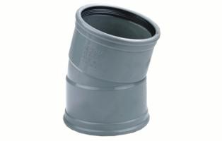 PVC BOCHT 125mm 15gr 2xMV SN4