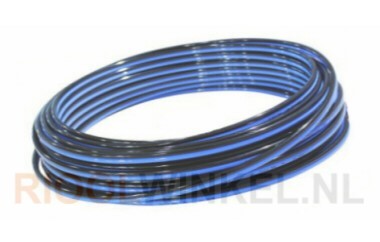 PU DUO SLANG 4 x 0,75 x 2,5mm 0,8Mpa ZWART+BLAUW (100)
