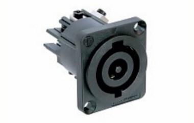 DAP/Neutrik 4-Pol. Speakon Chassis Zwart (vlotter)