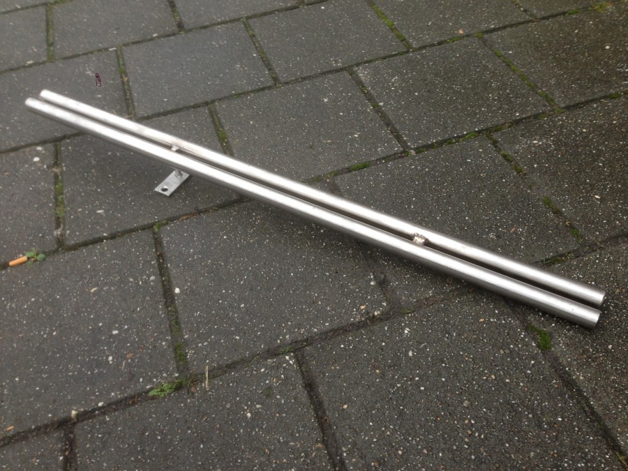 RVS DUO GELEIDING STANG 600cm (+ M8 MOEREN)