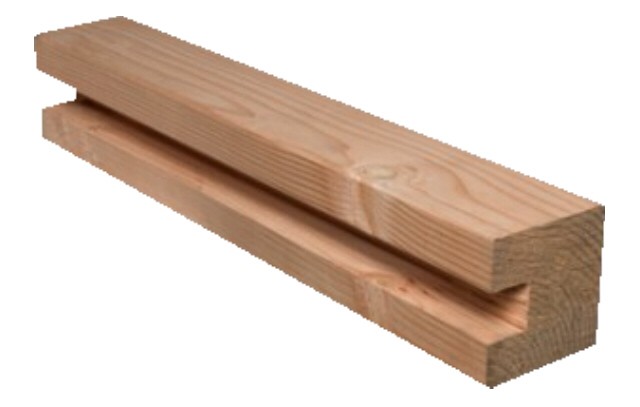 HOUTEN ONDERLEGBALK H90xB70xL580 mm (Groef H10xB20mm)