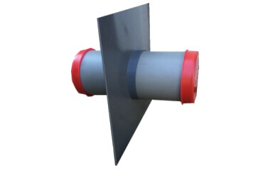 PVC WAND DOORVOER 50 x L=300mm 2xSPIE PL=25x25cm (BEZAND)
