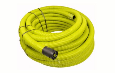 PE KABELBUIS + TREKKOORD 63MM GEEL ROL (50)