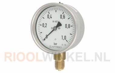 MANOMETER 0-12 BAR AANSL.1/4'