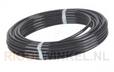 PU SLANG 6 x 1,00 x 4,0mm 0,8Mpa ZWART (100)