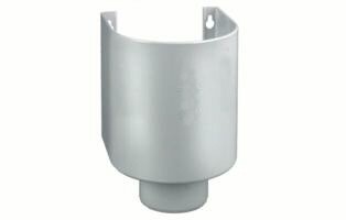 VERGAARBAK HALFROND WIT 80MM