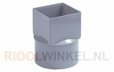 PVC VERLOOPSTUK VIERKANT 100mm x ROND 103mm HWA LANG