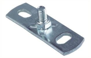 MUURPLAAT VERZINKT 80x25x3mm + DRAADBOUT M8 x 25mm