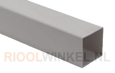 PVC BUIS VIERKANT HWA 100 x 100 mm GRIJS (4)