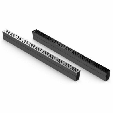 ACO SLIMLINE LIJNGOOT ZWART ALUMINIUM ROOSTER
