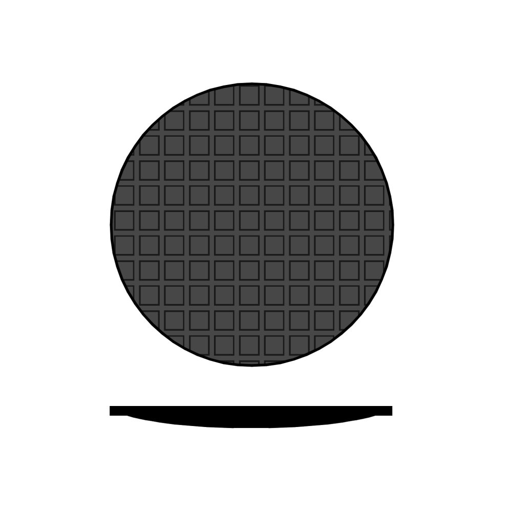 HDPE INLEGDEKSEL RUITMOTIEF D645 x H25 mm KLASSE: A