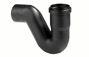 PP SIFON 75mm 1xMV ZWART